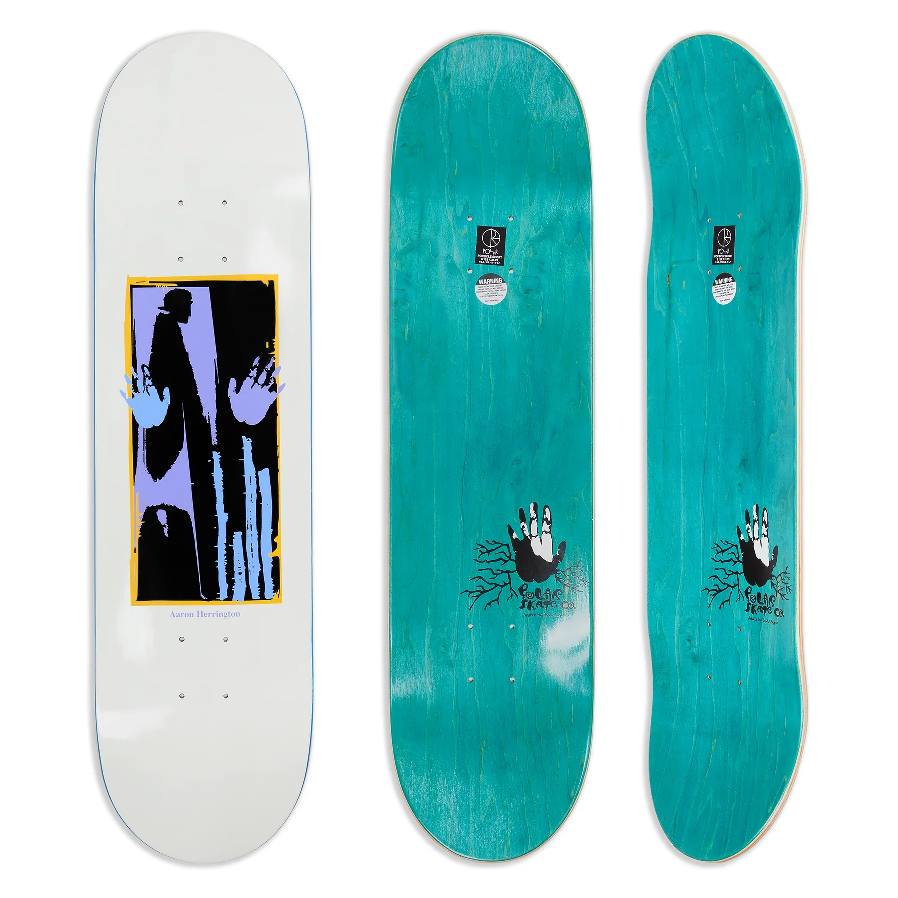 Polar-Skate-Co-F26-Hardgoods-Deck-Aron-Herrington-Hands-Off-White-Popsicle-Short-1.webp