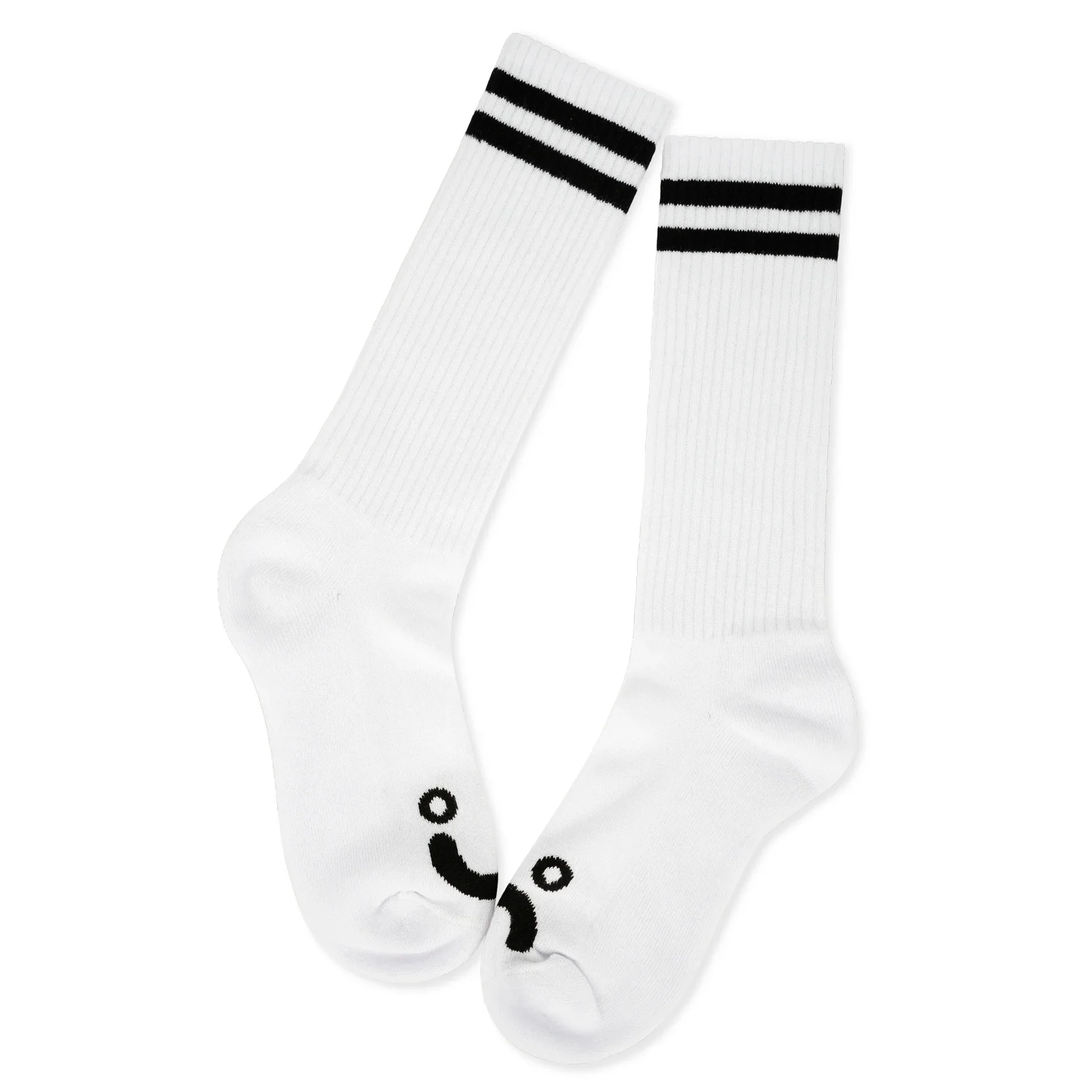Polar-Skate-Co-SU24-Rib-Socks-Long-Happy-Sad-White-2.webp