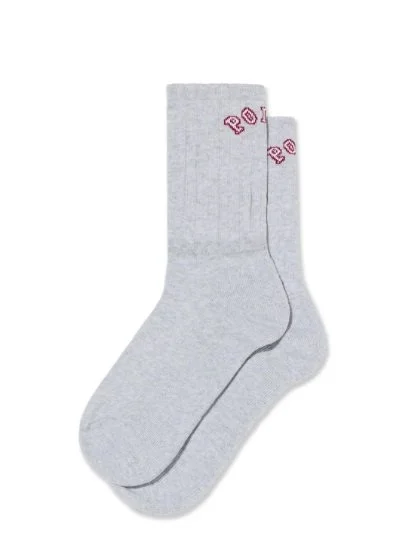 POLAR - Large Rib Socks | College - Heather Grey
