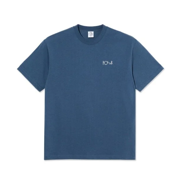 POLAR - Contrast Tee I Stroke Logo - Grey Blue