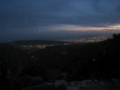 Night view of Kingston from 3000 feet above