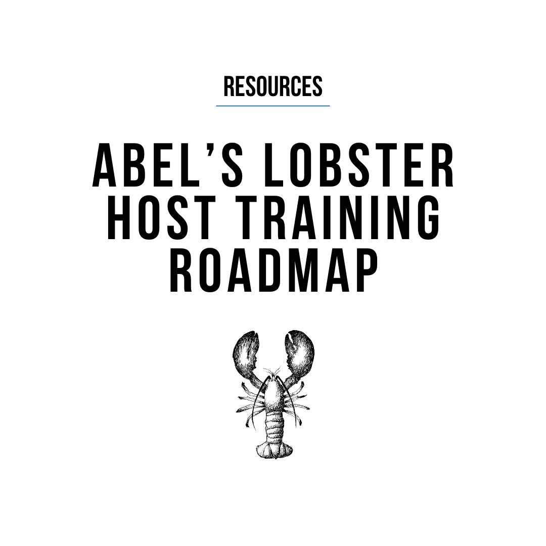 Abel’s Lobster Host Training Roadmap