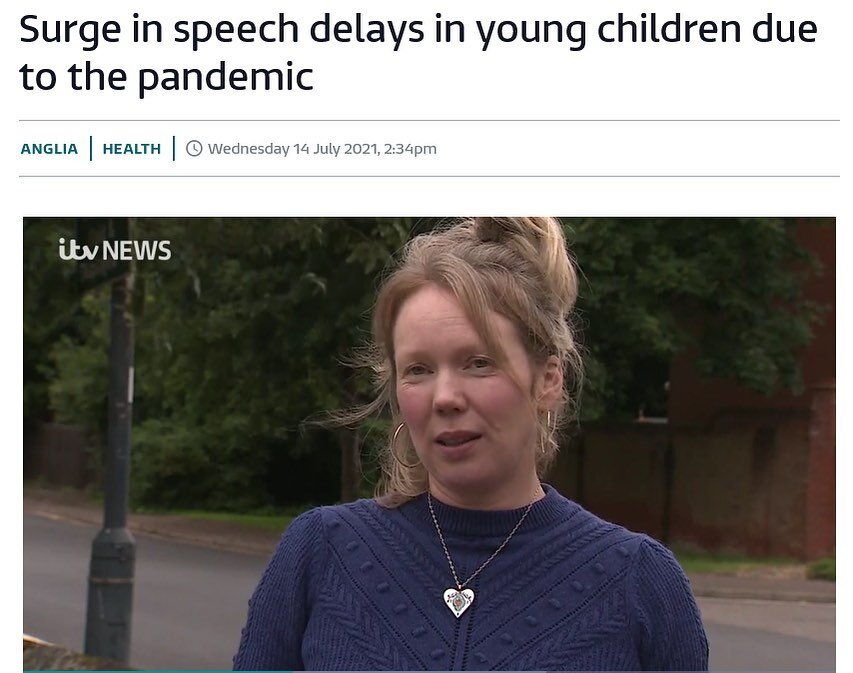 We're really proud to see our Director and Specialist Speech &amp; Language Therapist Frankie featured in this impactful report from the ITV news about how the pandemic has effected children's language development. Well done ITV for raising awareness