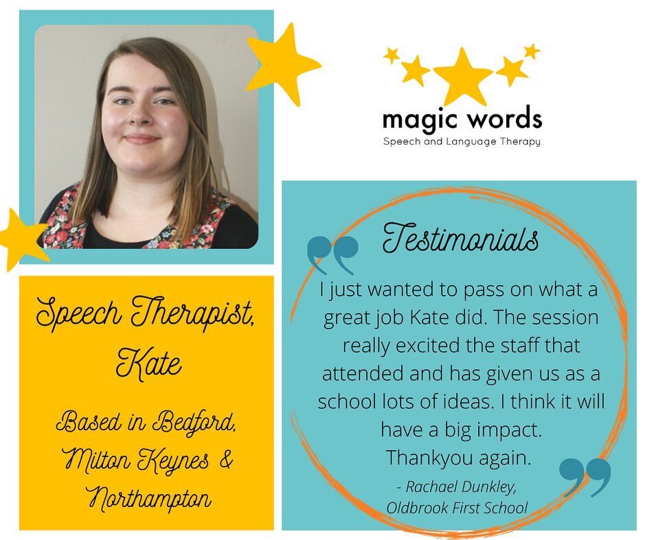 Our expert team of speech and language therapists work in over 50 schools, helping thousands of children shine by removing barriers to their communication development and learning. Here&rsquo;s some amazing feedback for our Speech Therapist Kate who 