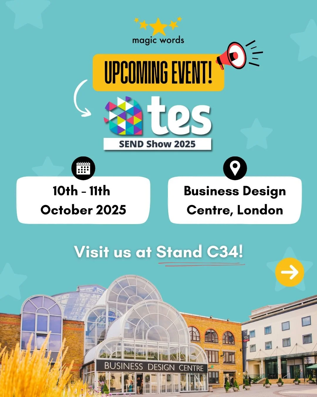 Magic Words is returning to @sendshowuk! ⭐

We'll be handing out neurodiversity-affirming tote bags and running an exclusive communication challenge with the chance for two lucky attendees to win bespoke training packages valued at &pound;500!

📍 We