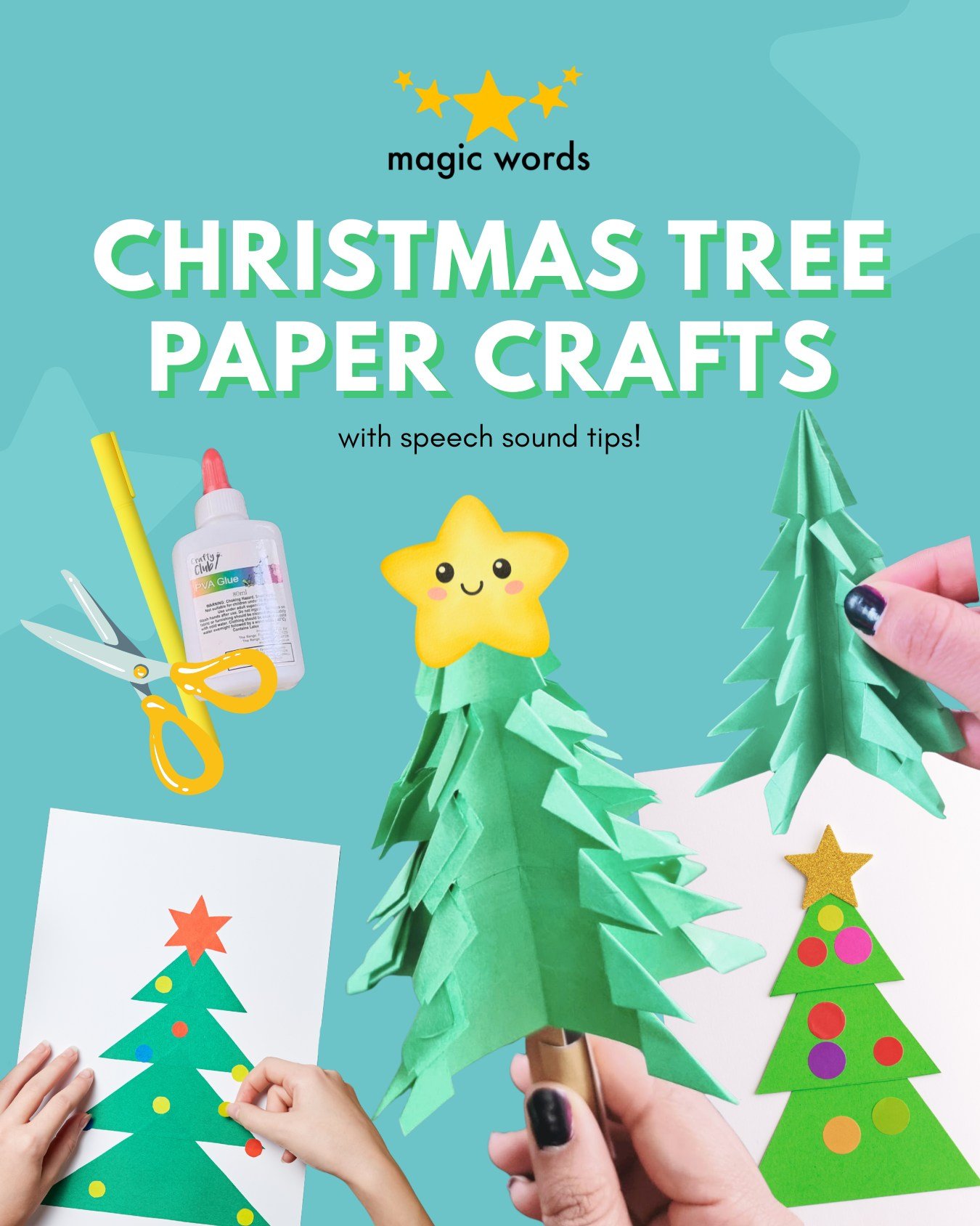Speech and Language Therapy Assistant Practitioner (SaLTAP) Laraib from our Greenwich clinic shares some speech sound tips you can practise while crafting your own Christmas Trees using supplies you likely already have at home.

If you make one this 