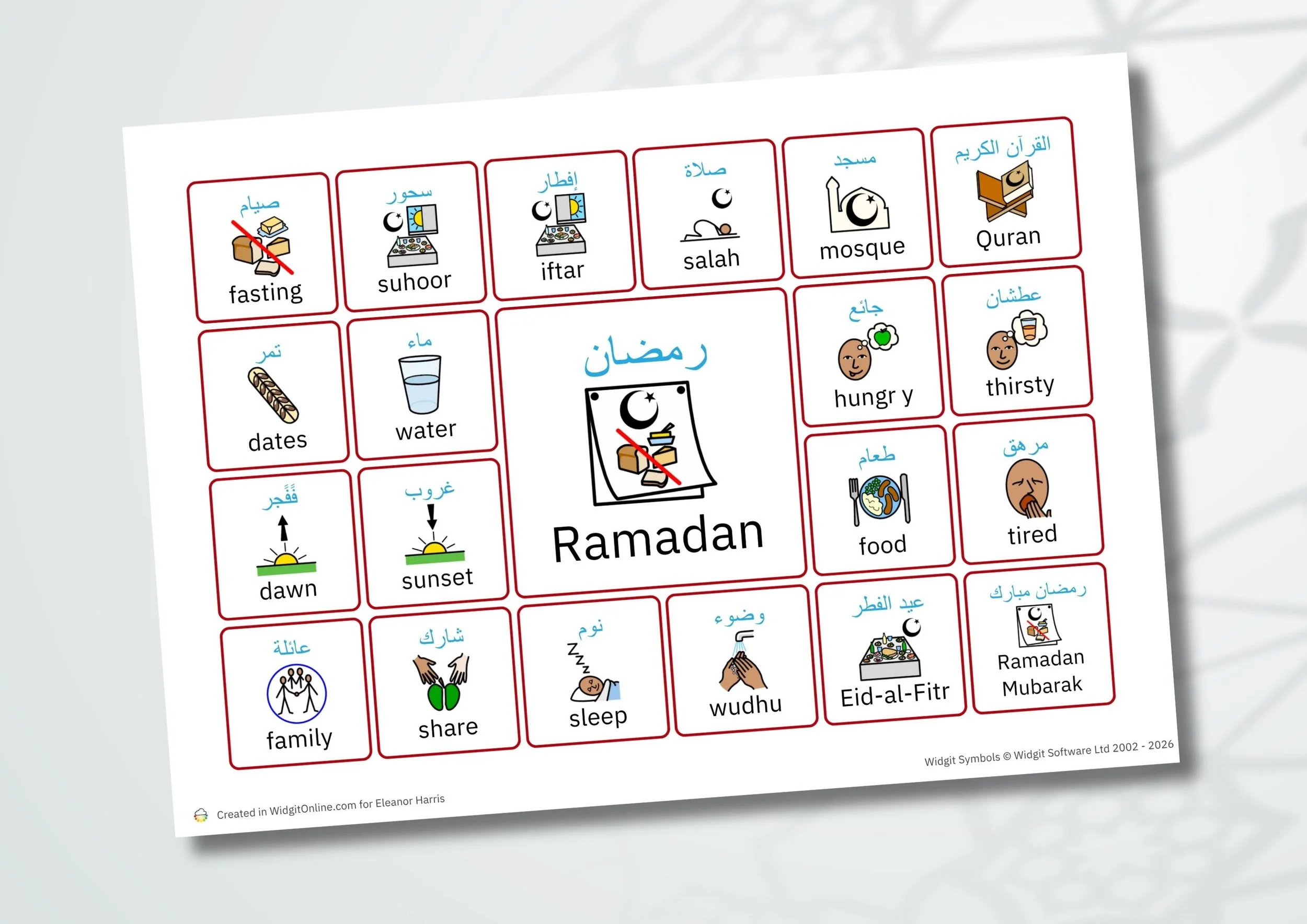 Communication Board &amp; Top Tips for Ramadan 2026