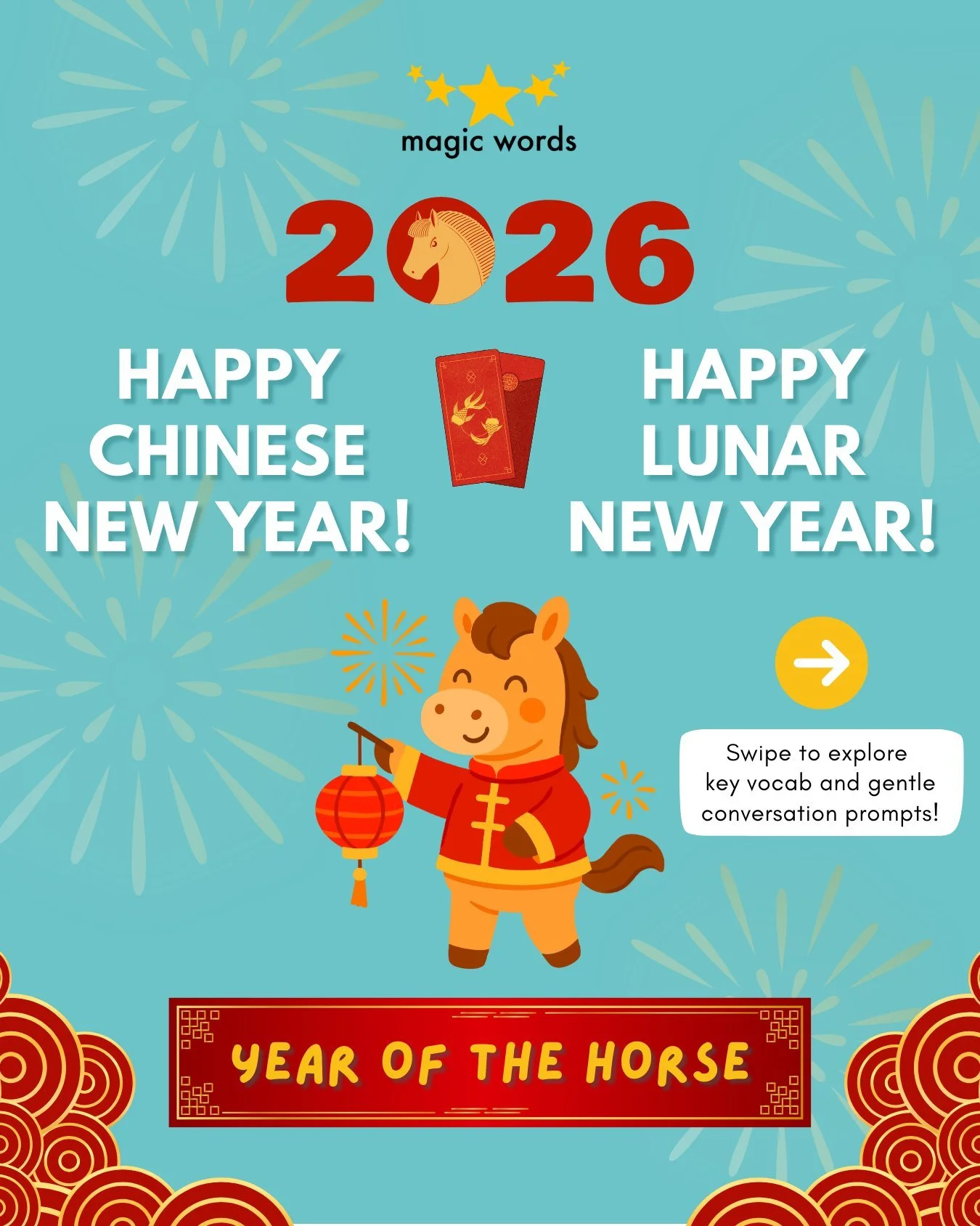 🌙 Chinese / Lunar New Year is celebrated in many cultures, each with its own unique traditions. It&rsquo;s a wonderful time to connect, reflect, and celebrate what makes this season special.

Swipe through for gentle conversation prompts and key voc