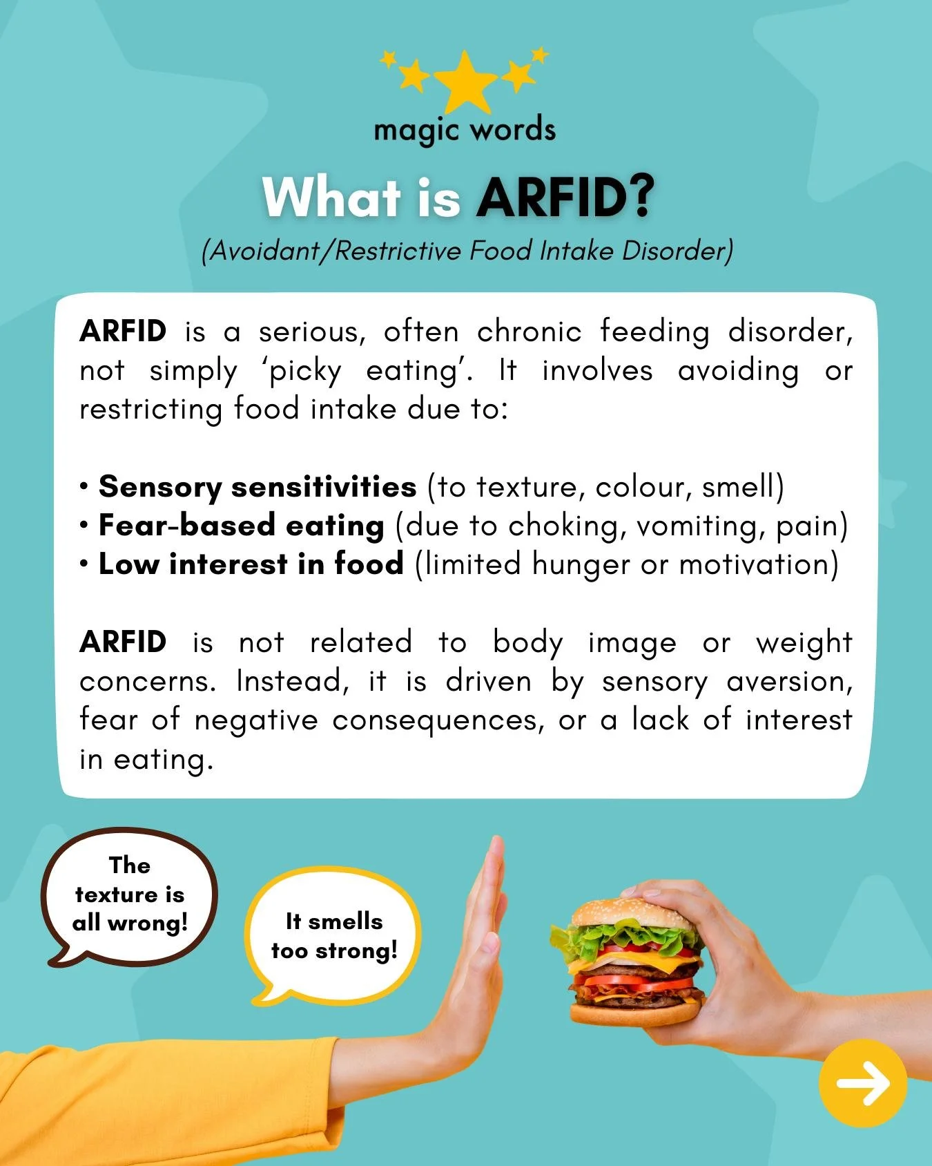 Today, we're looking at ARFID &amp; PFD - two real, complex food intake / feeding disorders. Understanding the difference between them (and how they connect) is the first step to getting the right level of support.

Our Dysphagia service combines evi