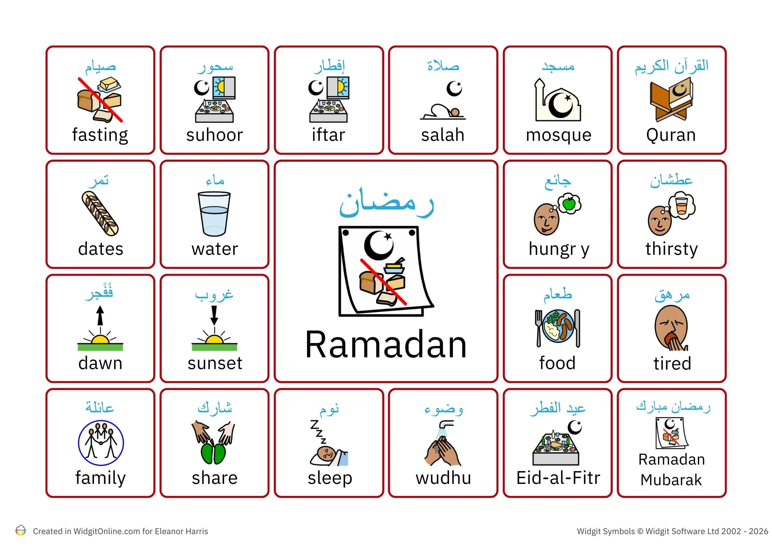 Magic Words - Communication Board & Top Tips for Ramadan 2026