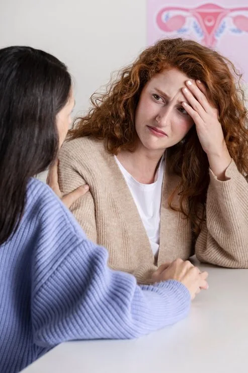 Therapist with patient talking about shame
