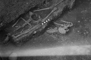 fig3: Human remains from the 1958 Trentholme Drive excavation, © L.P. Wenham Collection, courtesy of York Archaeological Trust