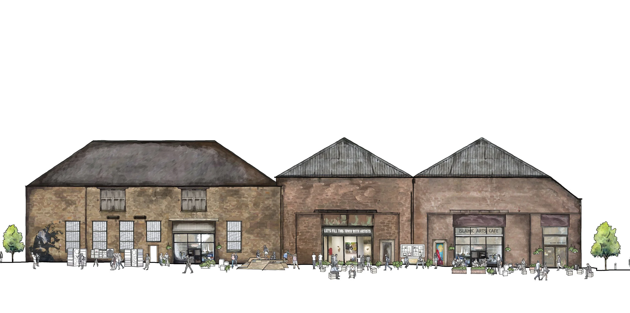Adaptation to existing frontages on Miln Street