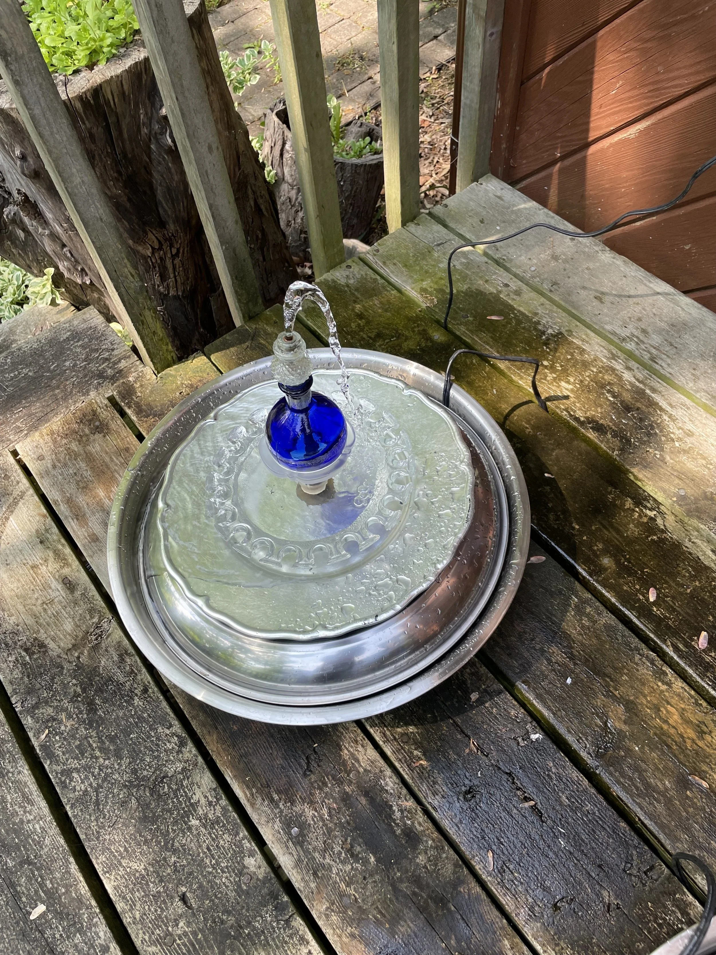 Fountain from reclaimed materials