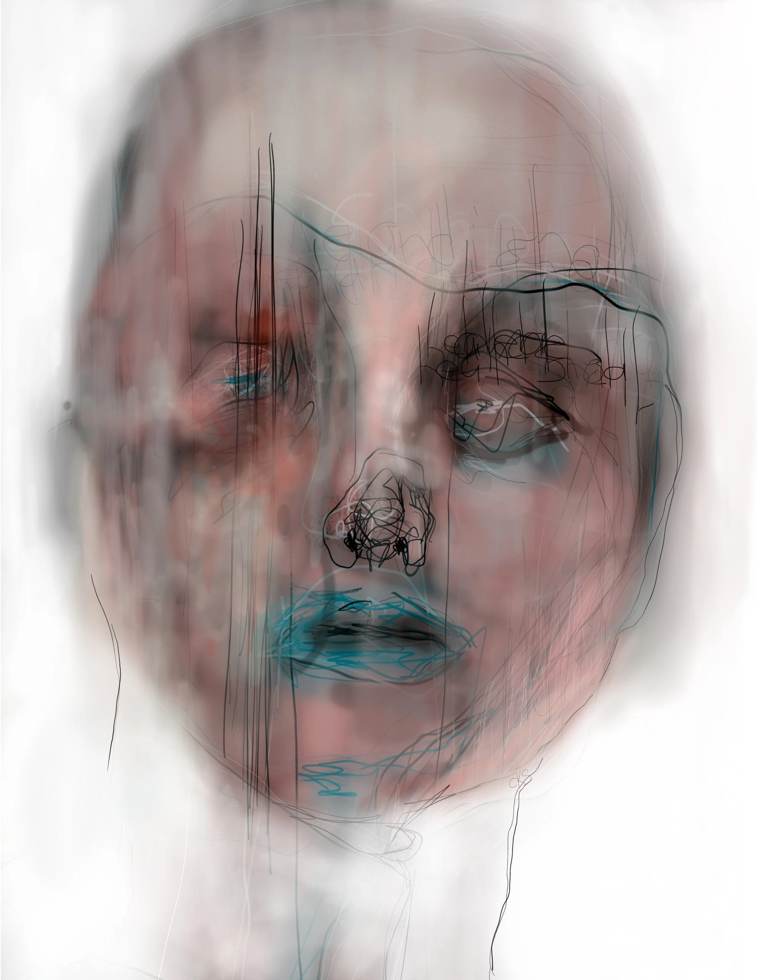 Heal Me II, 11 x 8 ½ (27.94 x 21.59 cm), digital etching/drawing edition of 10