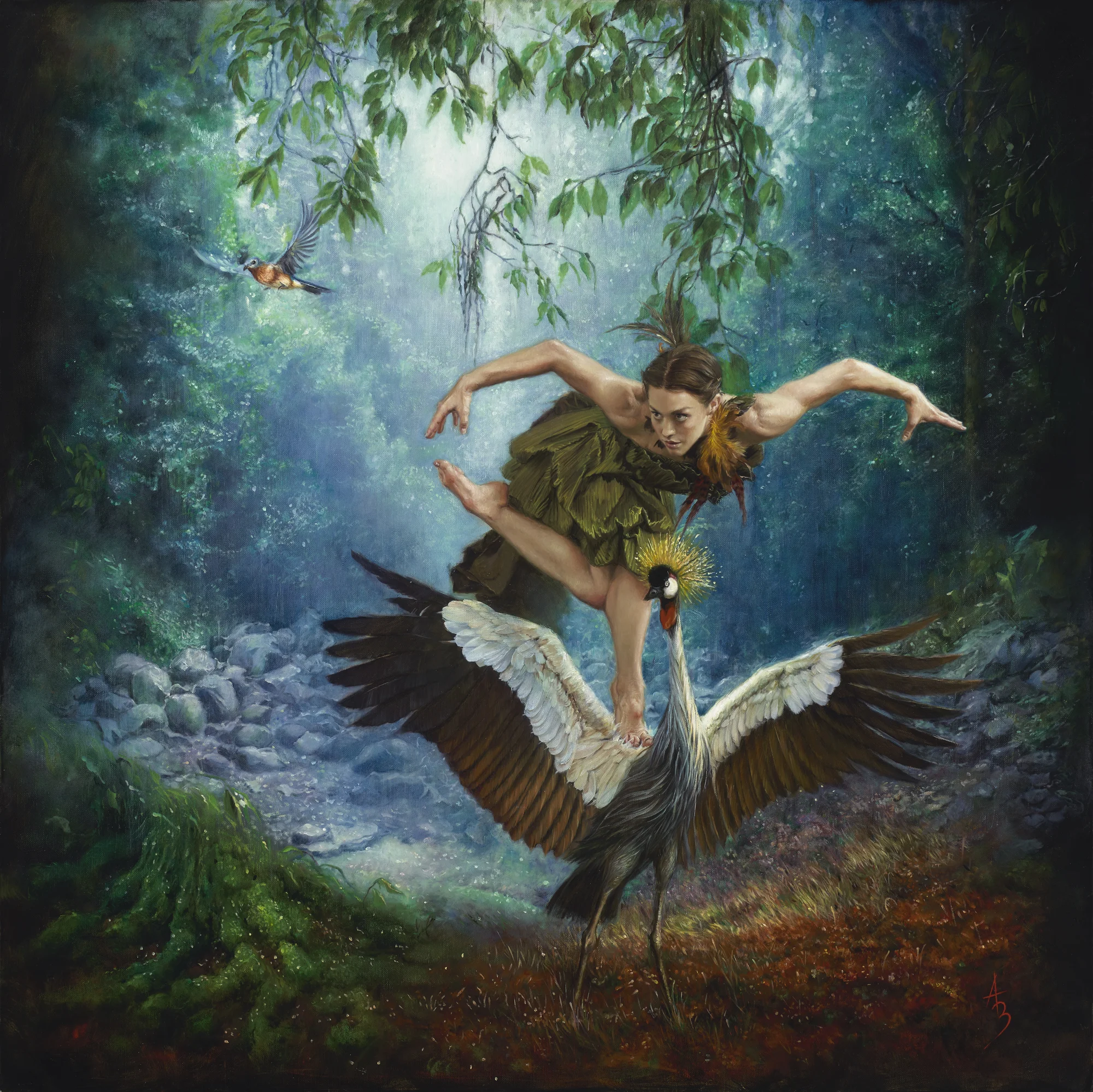 Alexandra Manukyan | Birds of a Feather | oil on Belgian linen | 40x40