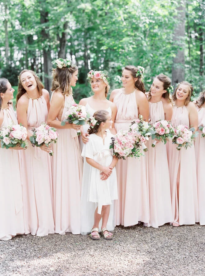 blush bridesmaid