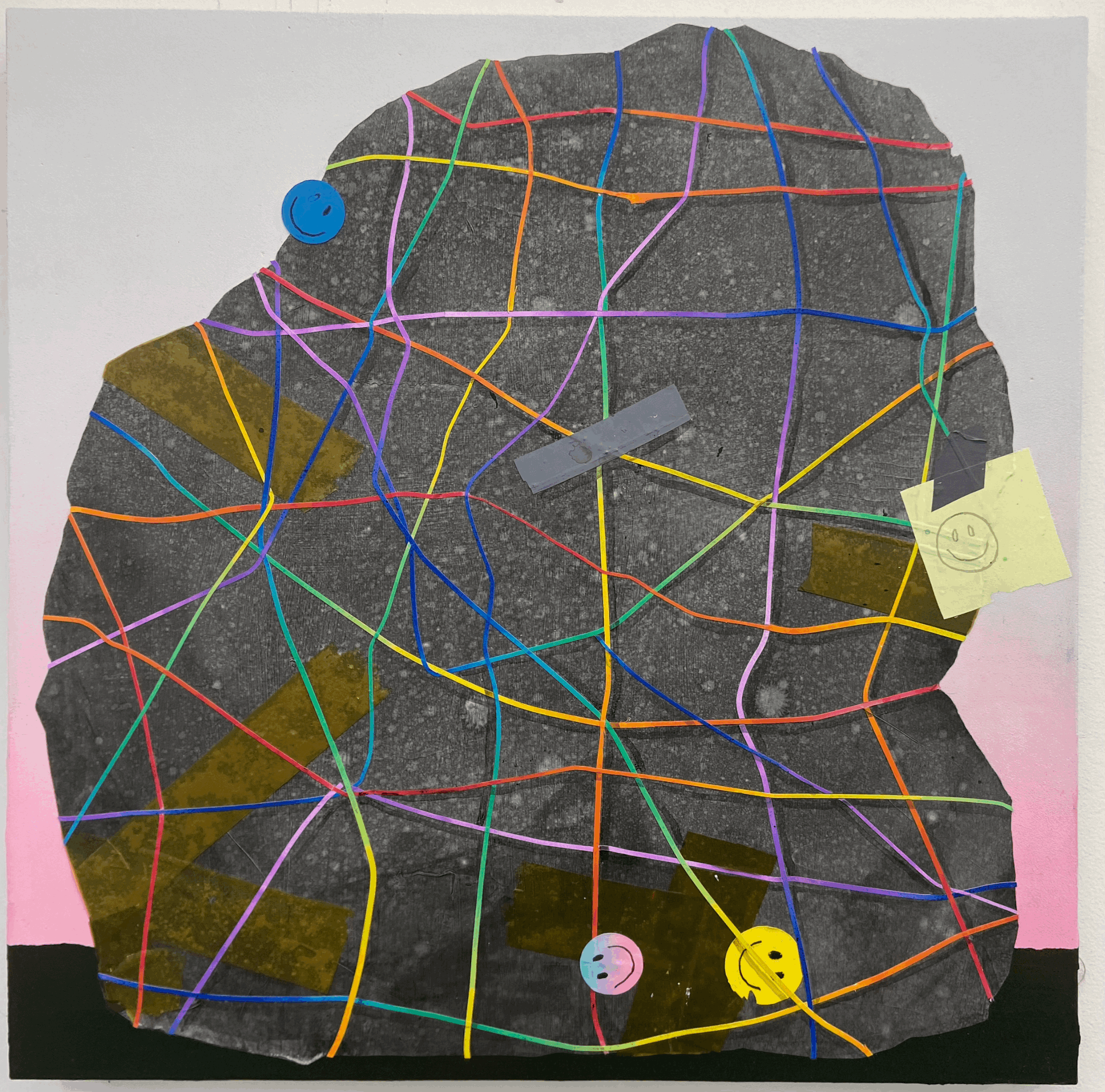 "A Happy Place". 2022. acrylic on linen over panel. 24" x 24"