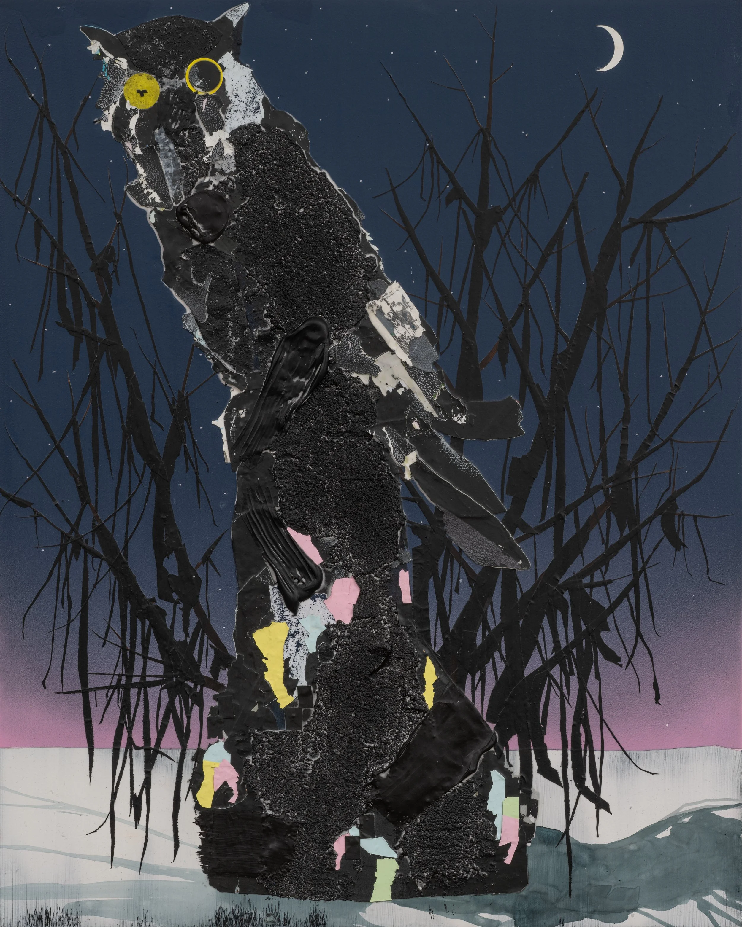 "Moon Eater" acrylic on linen 30" x 24