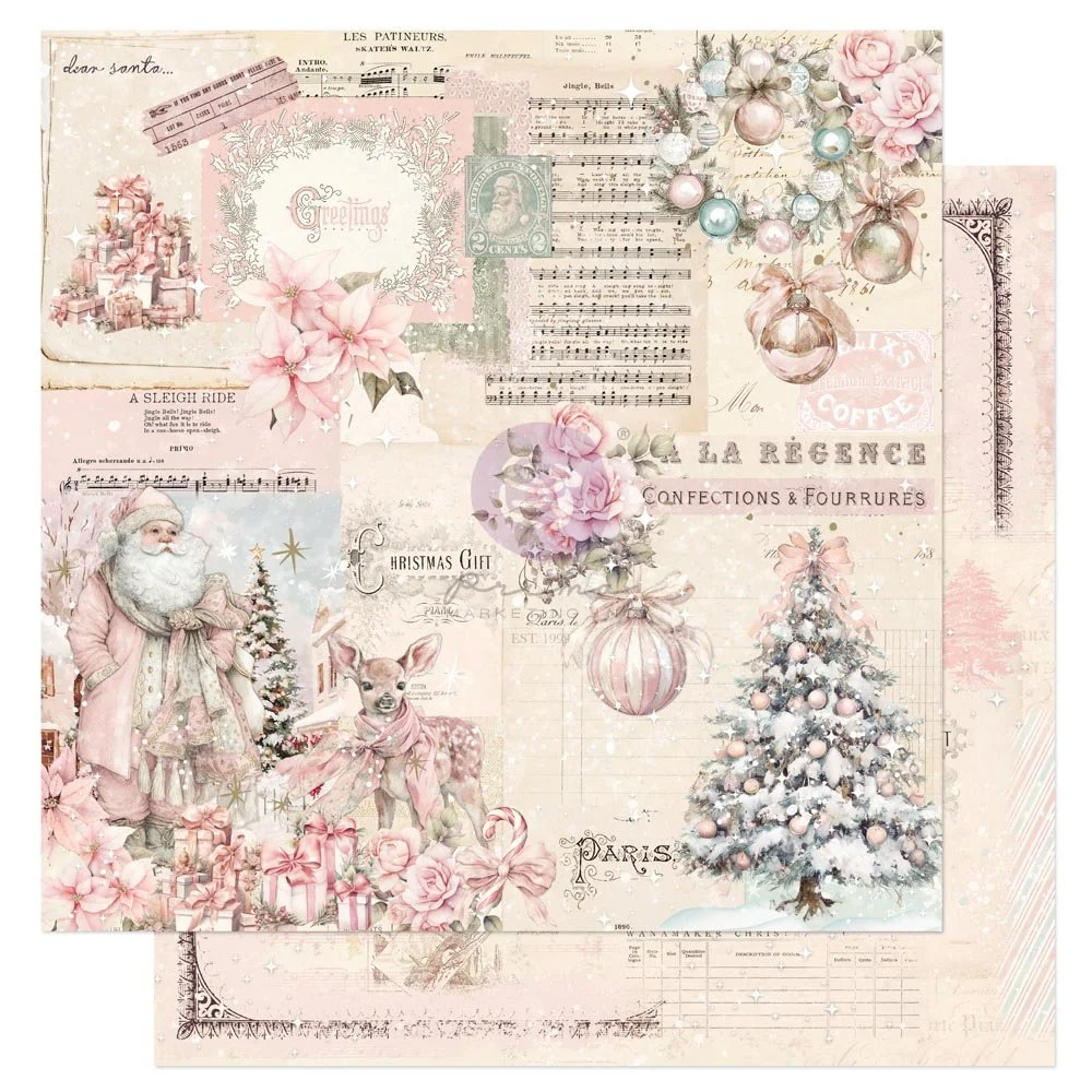 Christmas Blush Collection 12×12 Sheet – Dear Santa – 1 sheet 12″x12″ w/ foil details (Copy)