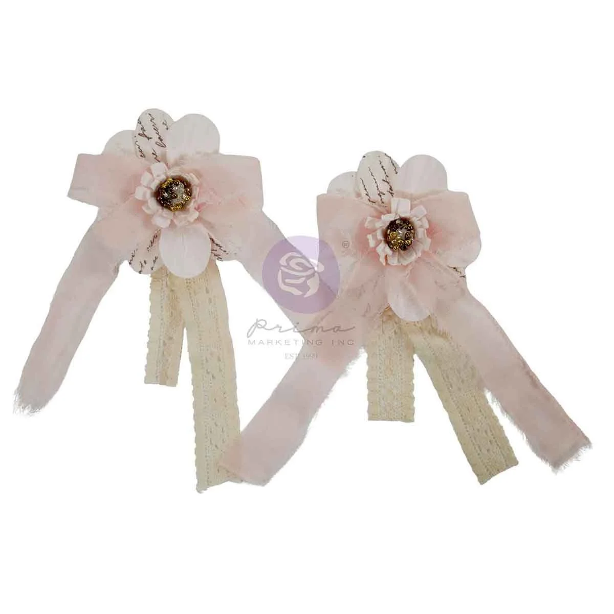 Buttons & Keepsakes Collection Flowers – Elegant Fleurs – 2 pcs