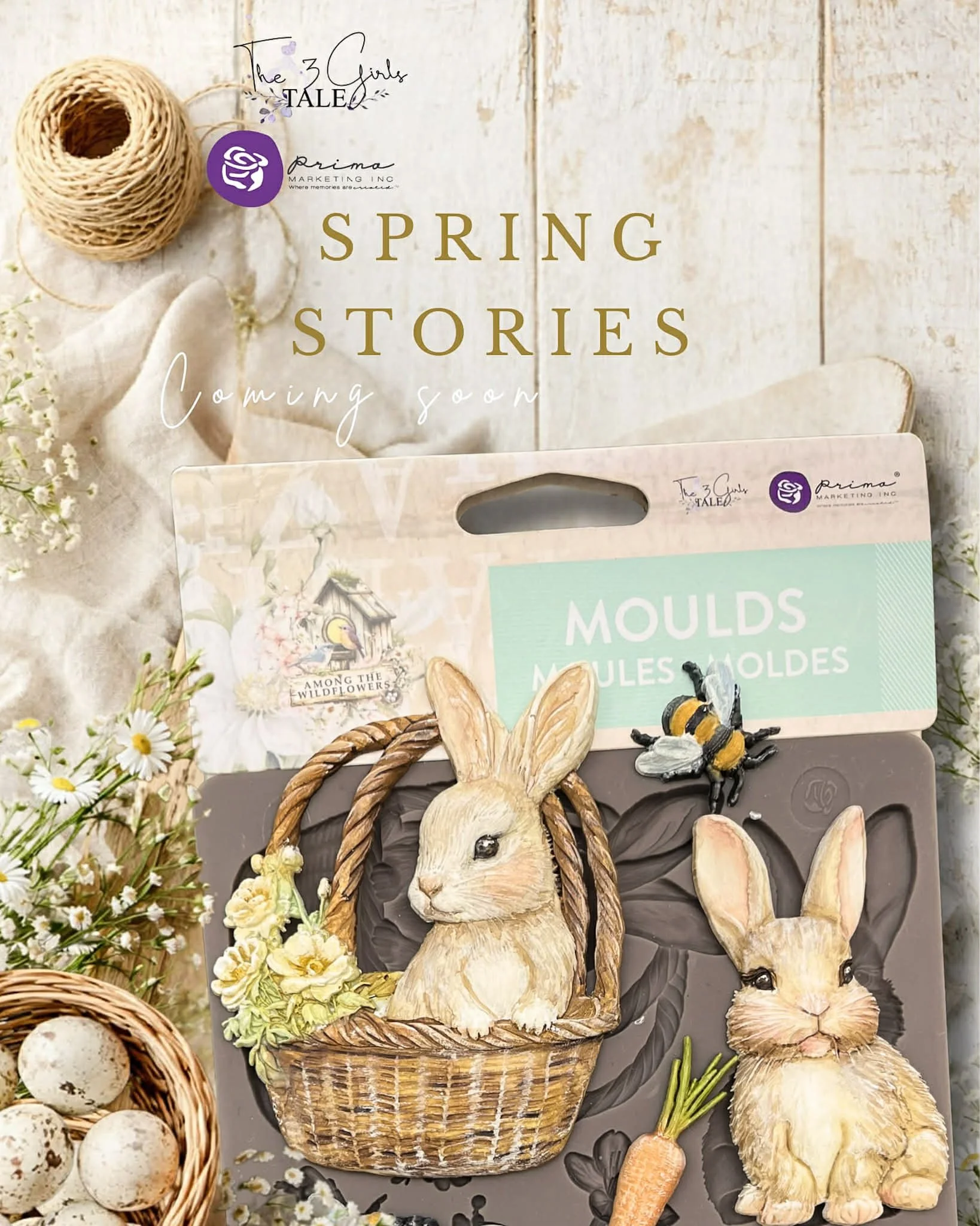 Among the Wildflowers Collection Mould – Garden Friends – 1 pc, 5″x8″x8mm