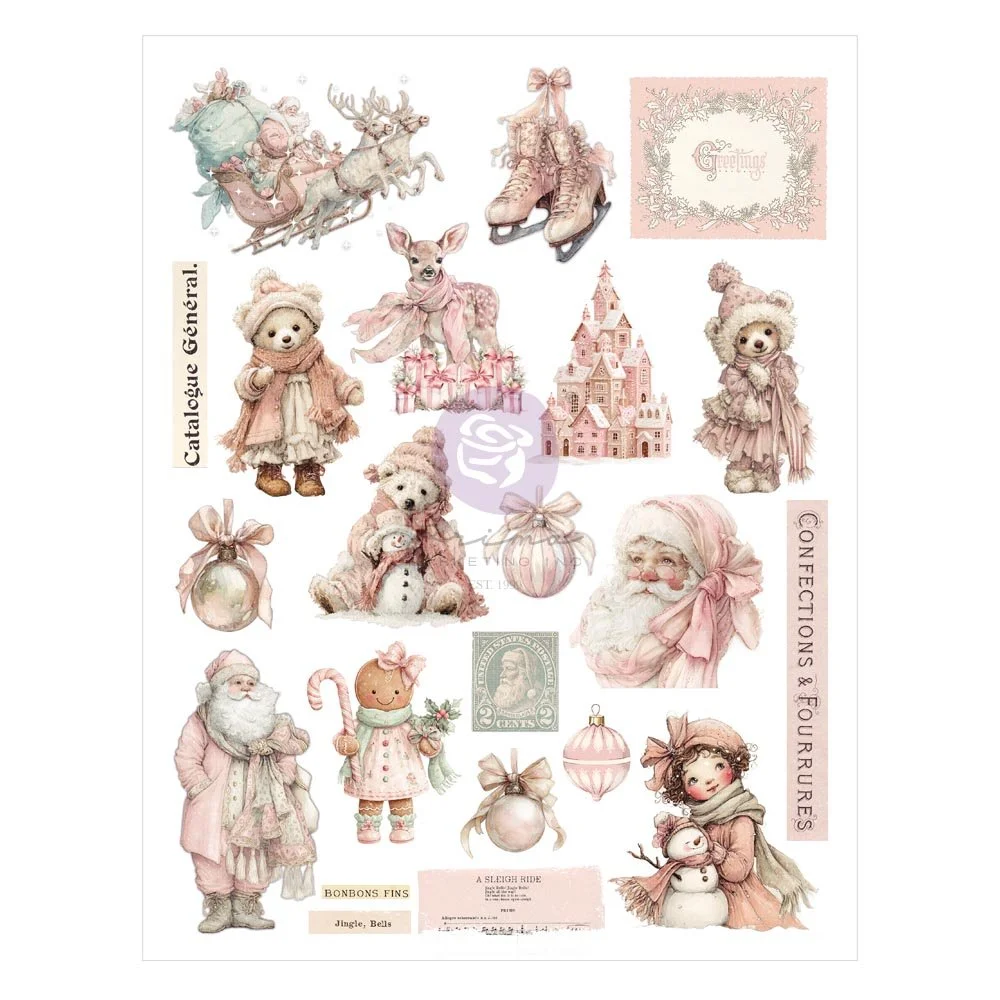 Christmas Blush Collection 8.5×11 Transfer – 1 sheet, 8.3″x11.7″