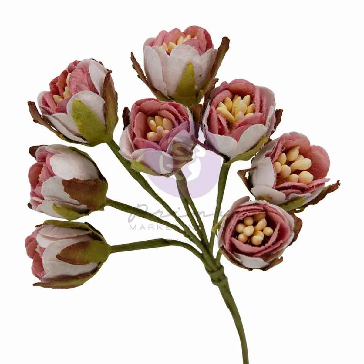 Buttons & Keepsakes Collection Flowers – Tattered Millinery – 8 pcs
