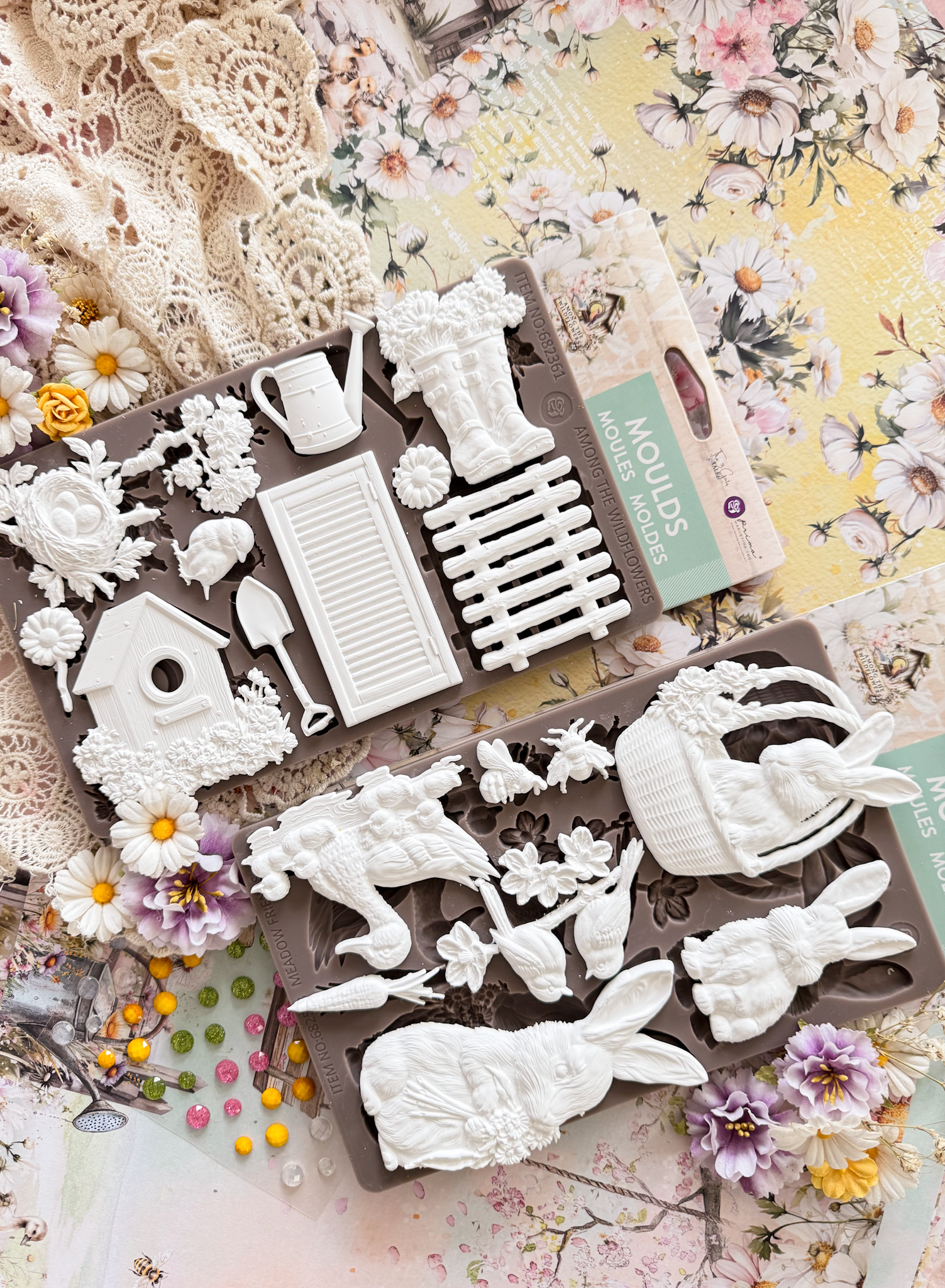 Among the Wildflowers Collection Mould – Spring Tales – 1 pc, 5″x8″x8mm