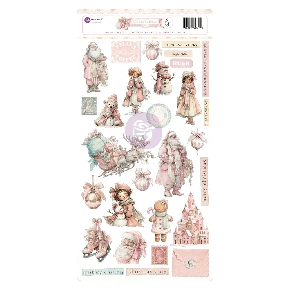 Christmas Blush Collection Stickers – 1 sheet, 6″x12″ sheet size