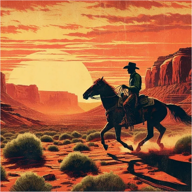 Screenshot 2025-07-11 at 15-11-32 Lone Rider - A1 size large Decoupage Paper – Three Yellow Goats.png