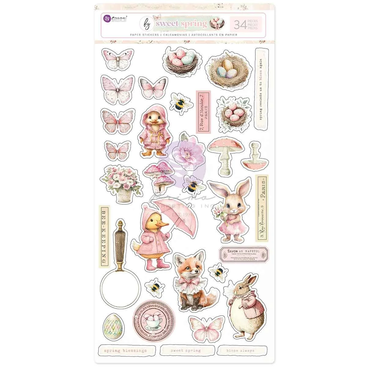 Sweet Spring Collection Sticker sheet – 34 pcs
