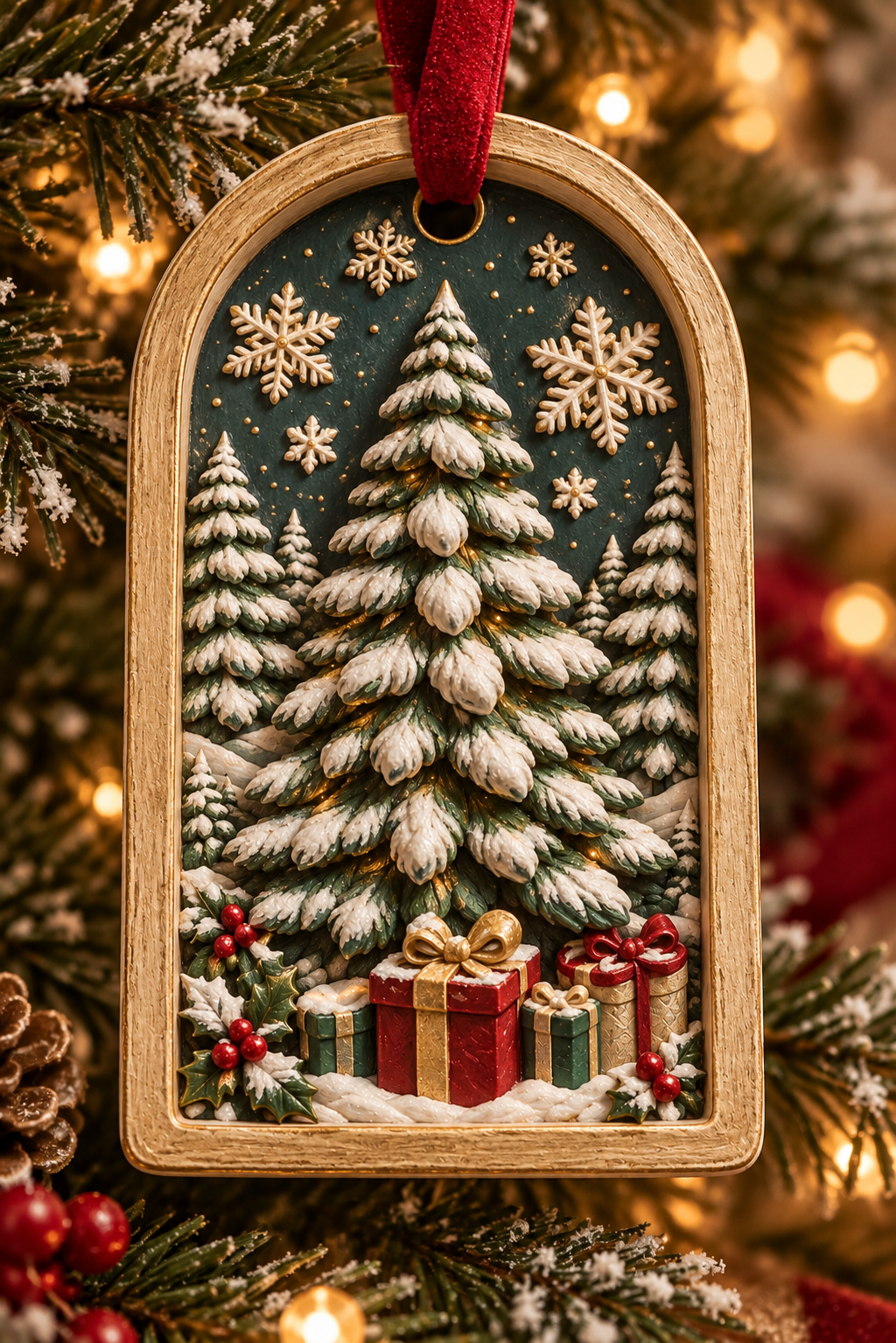 Vintage Snowy Christmas Tree Ornament.png