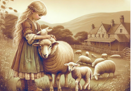 Screenshot 2025-07-11 at 15-41-25 A girl and her Flock - A1 size large Decoupage Paper – Three Yellow Goats.png