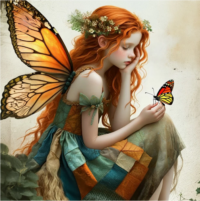 Screenshot 2025-07-11 at 21-21-24 Girl with Butterfly - A1 size large Decoupage Paper – Three Yellow Goats.png