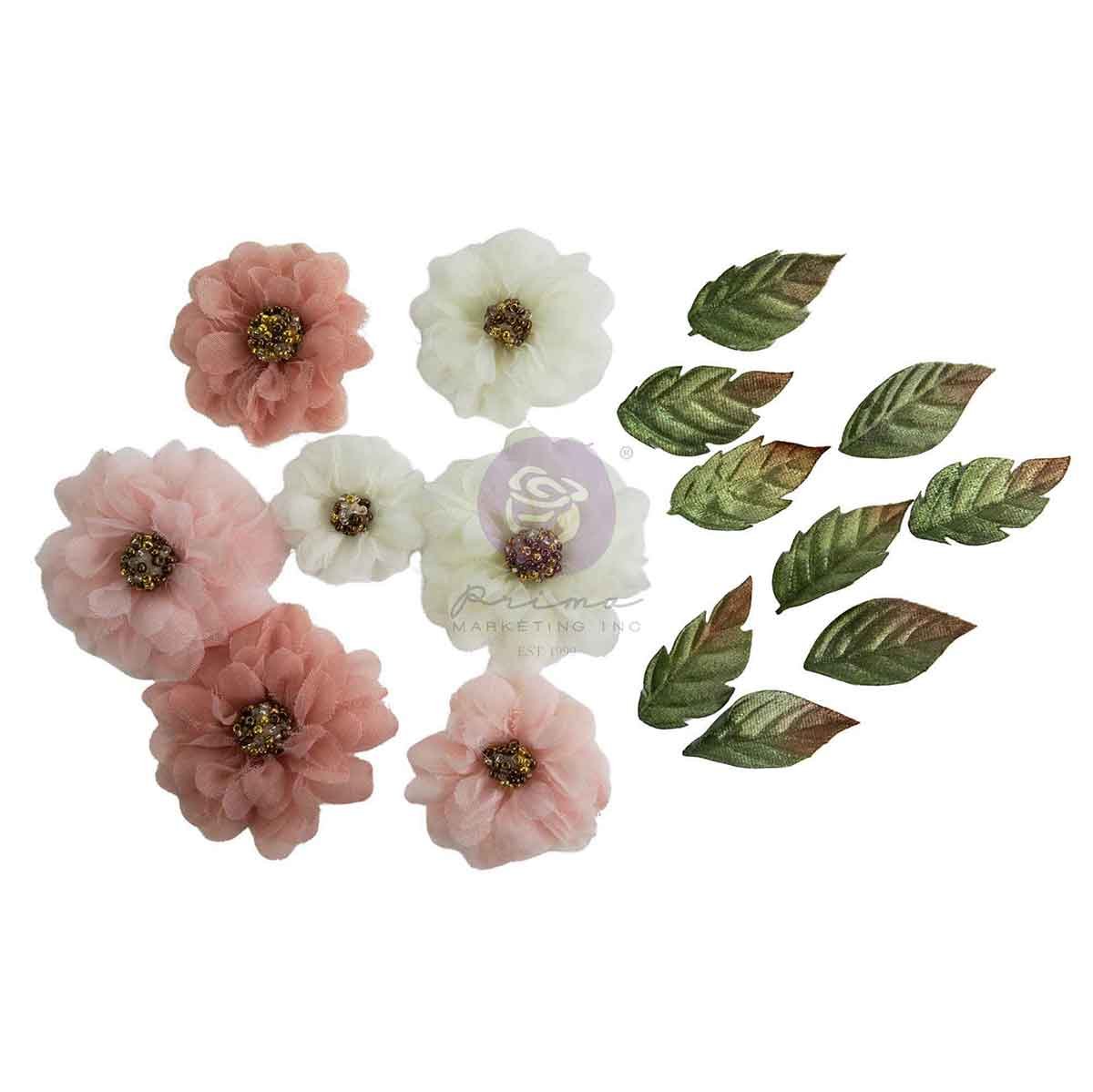 Buttons & Keepsakes Collection Flowers – Sheer Beauties – 14 pcs