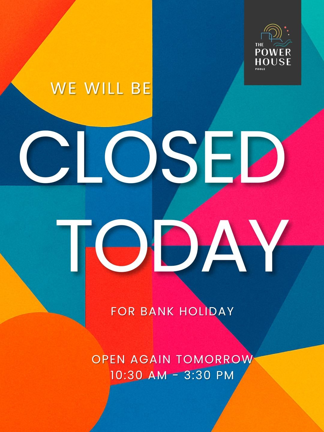 Bank Holiday - Closed!