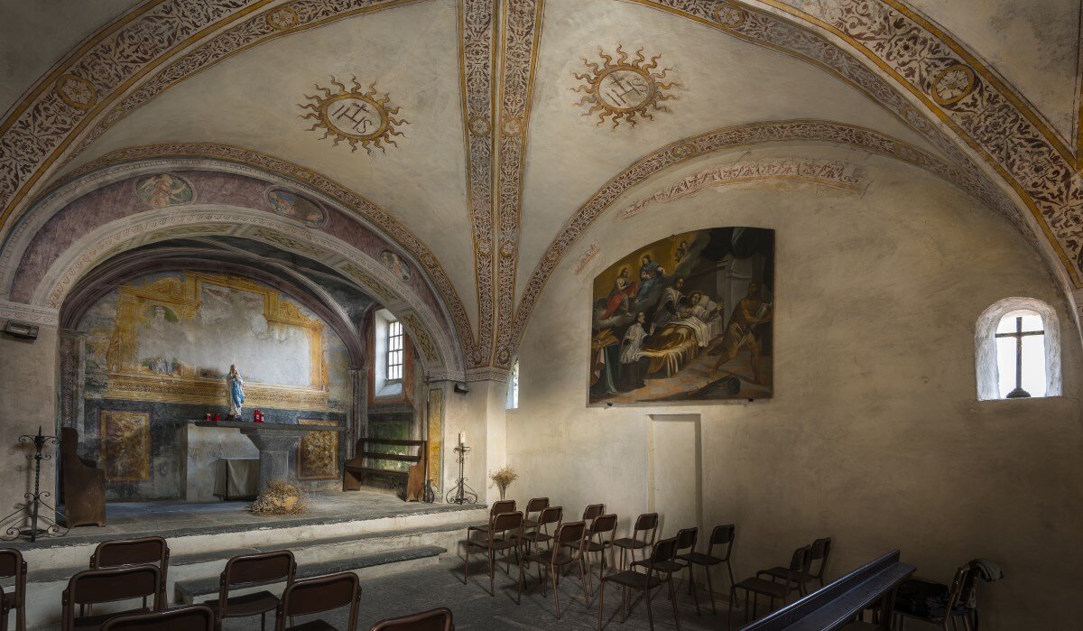 S. Martino church in Careno - details of the interior 