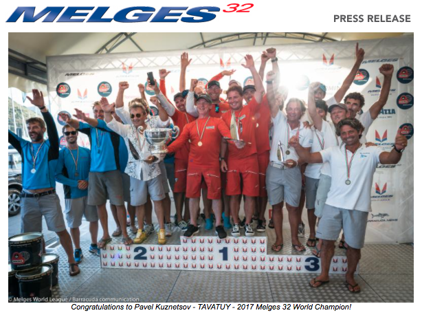 Kuznetsov Crowned 2017 Melges 32 World Champion