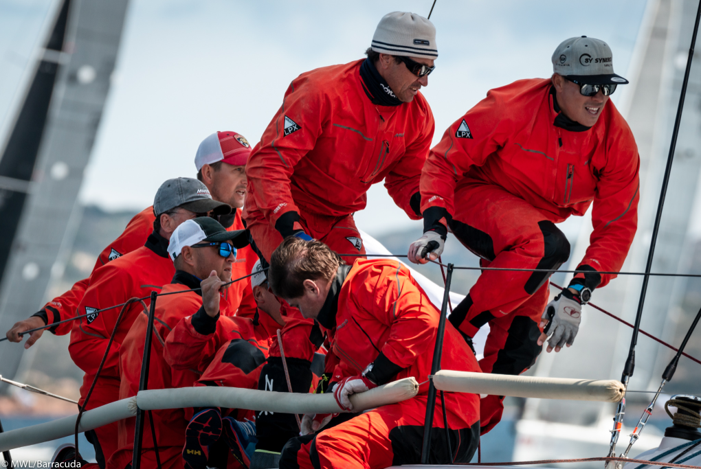 THE REIGNING WORLD CHAMPIONS ONBOARD TAVATUY RULE IN PUNTALDIA