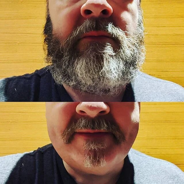 Zappafication of beard to be compliant with CDC recommendations for proper fit of N95 respirator face masks...
#beard #zappa #n95mask #cdc #covid19