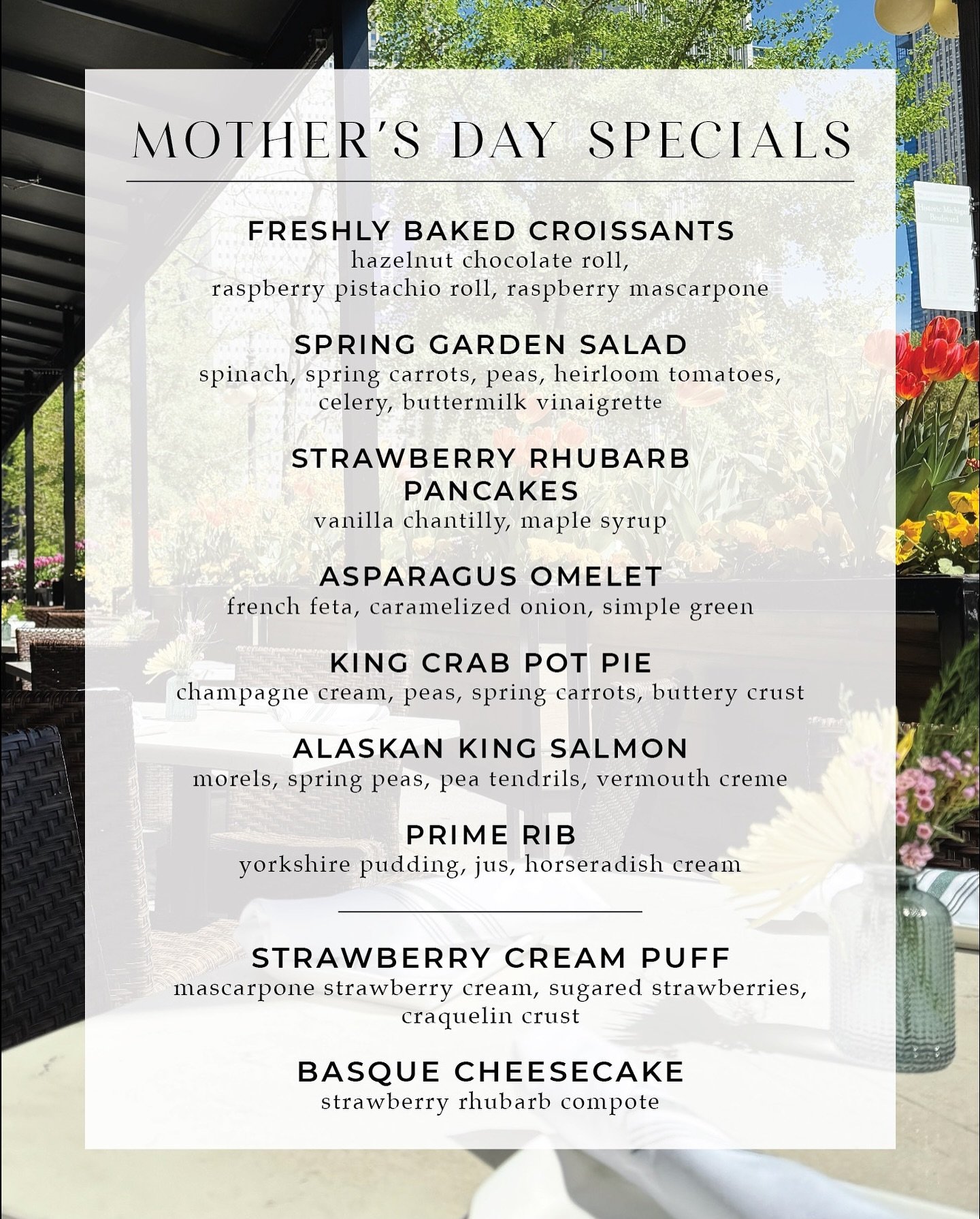 Make Mom&rsquo;s day at The Gage this Mother&rsquo;s Day 🌷 Featuring celebratory brunch and dinner specials alongside our regular menus ⁠
⁠
Limited spots available &ndash; reserve your table at the thegagechicago.com