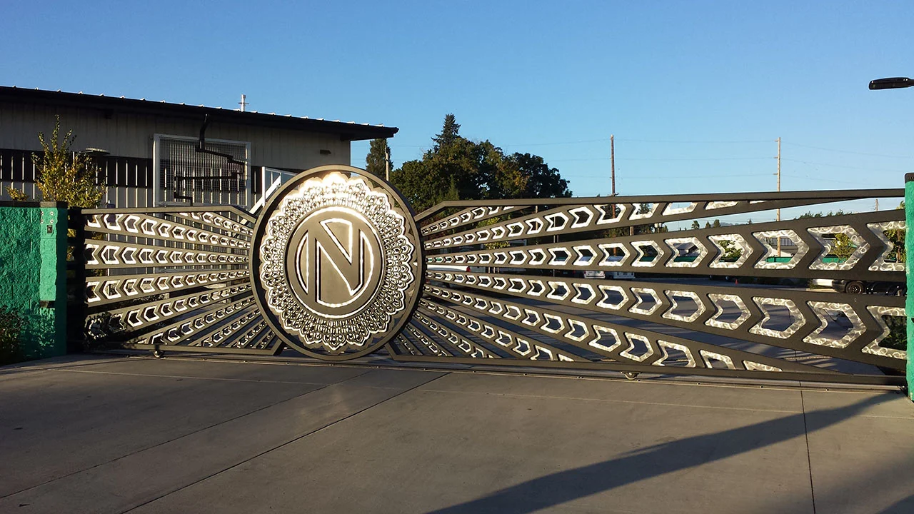 Ninkasi Brewing Metal Custom Branded Gate