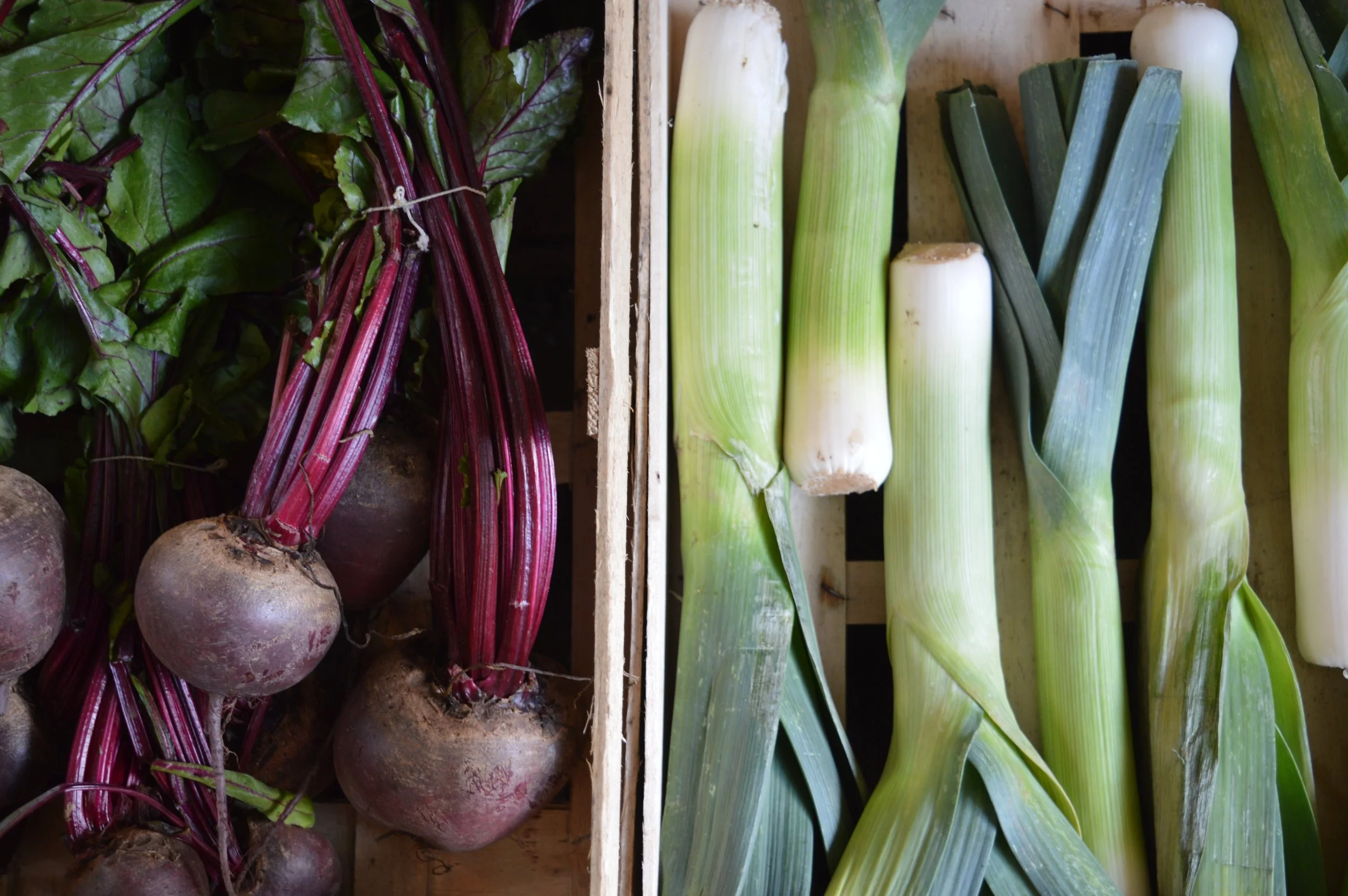 Beets n leeks. Your body loves ‘em. Don’t forget to eat the beet greens!