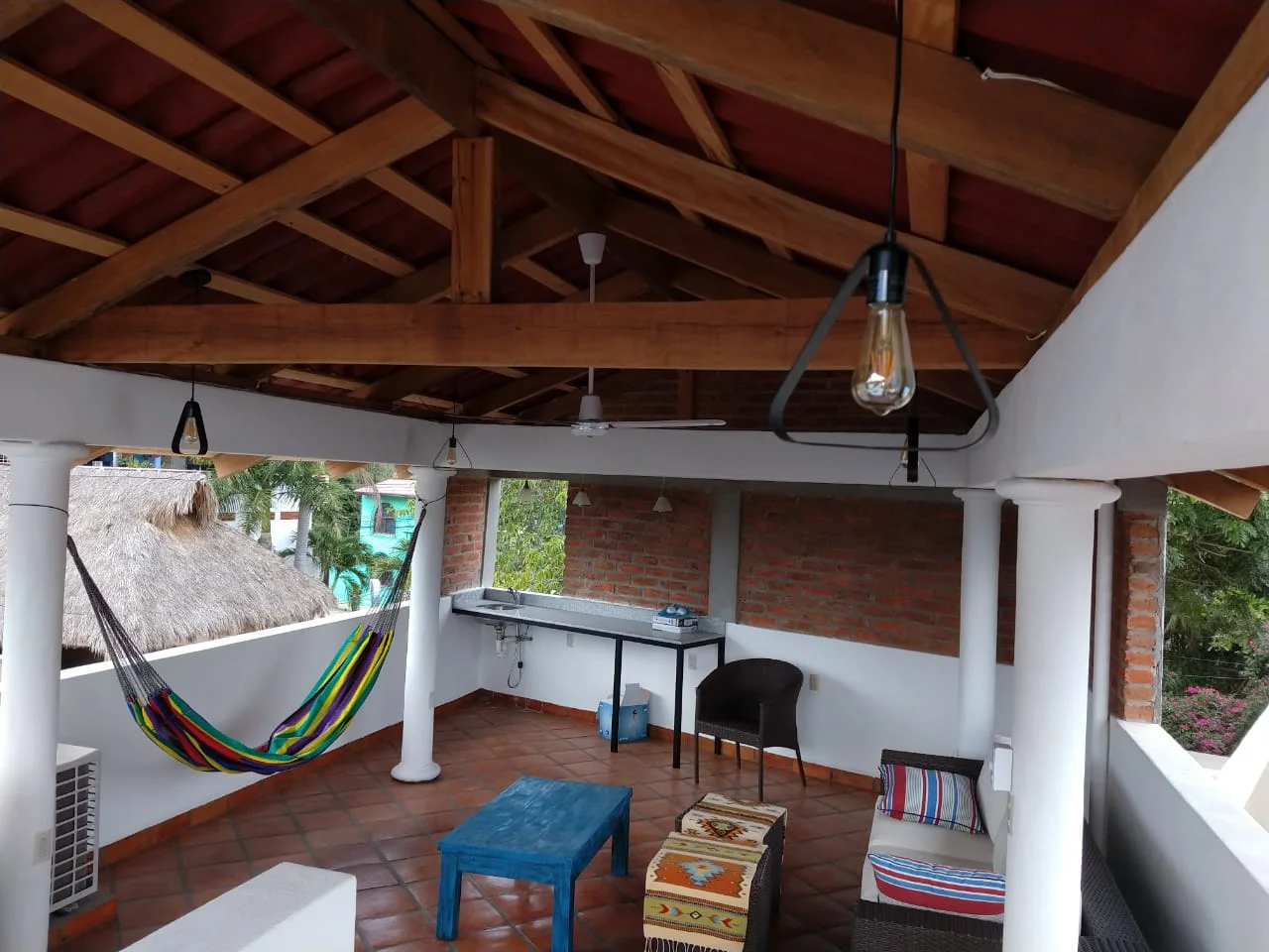 THE ROOFTOP CASITA IS PERFECT FOR AN AFTERNOON BEVERAGE OR A NICE SHADED READING RETREAT.