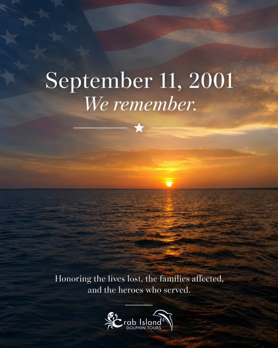 Today, we pause to remember the lives lost on September 11, 2001, the families forever changed, and the heroes who answered the call with courage and sacrifice.

May we never forget the strength, unity, and resilience shown that day and in the days t