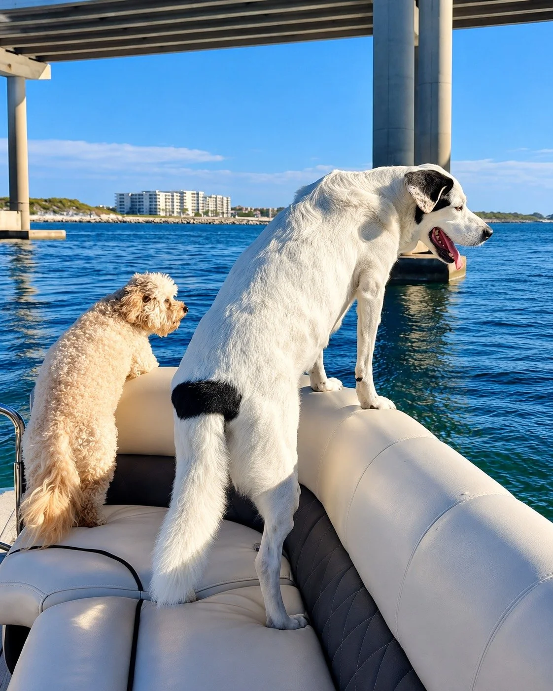 Your best friend does not have to miss the boat. 🐾

Crab Island Dolphin Tours is pet friendly, so your pup can come along for the adventure too.

From cruising the water to soaking up the views, private tours make it easy to bring the whole family a