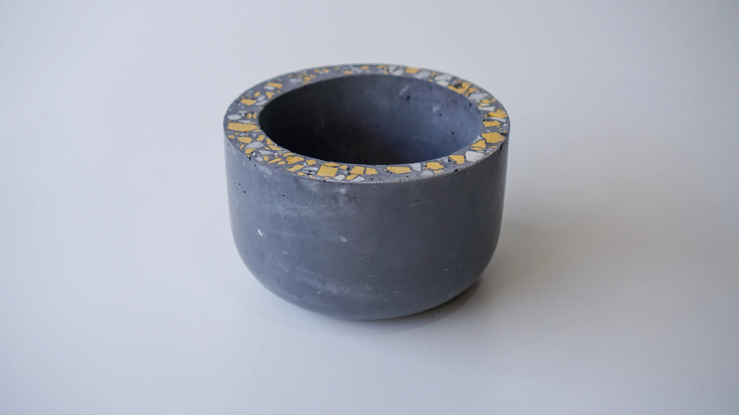 8” Yellow Terrazzo Planter 1/1  (6” inner diameter)