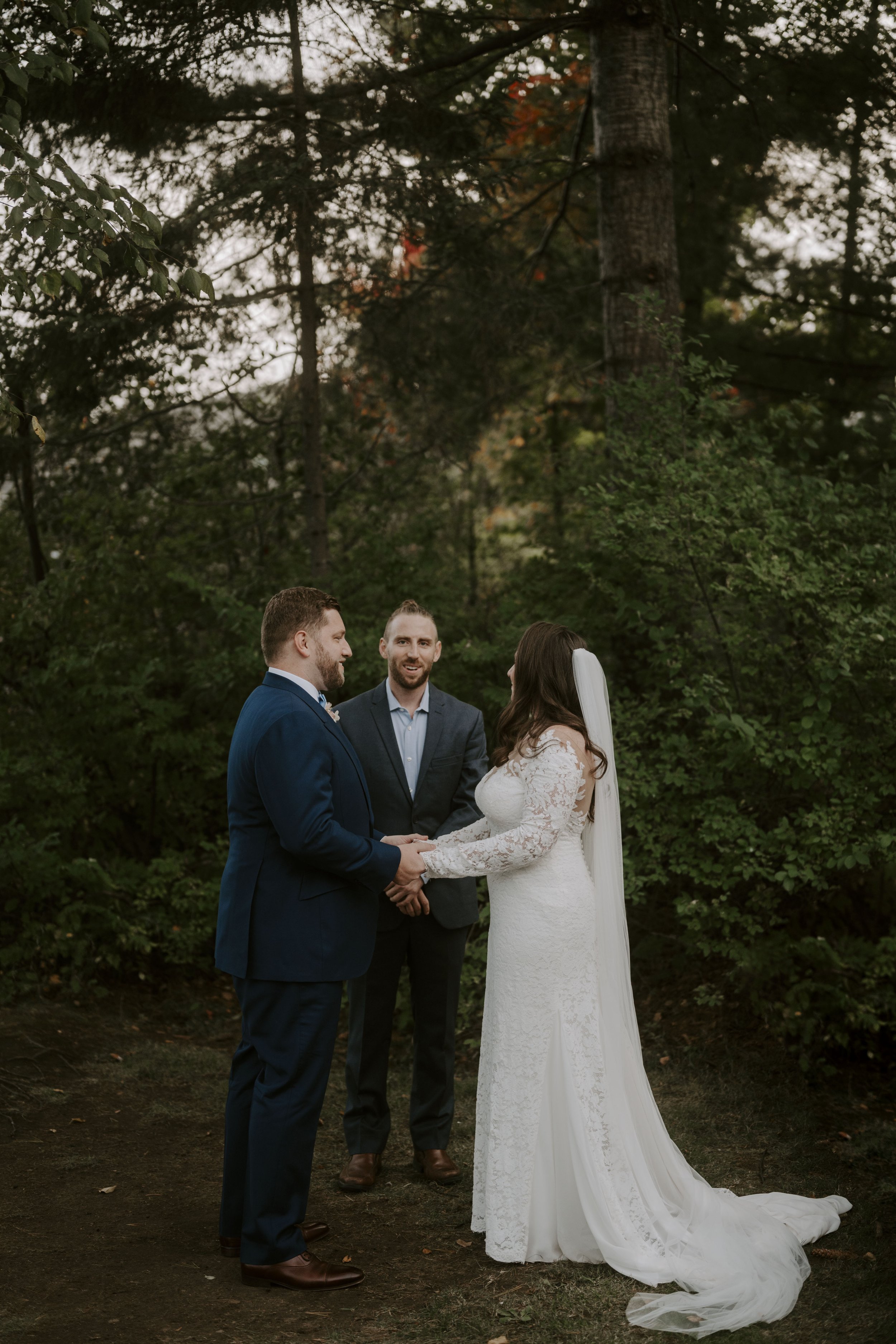A fall wedding at The Cottage at Mirrow Lake in Lake Placid New York