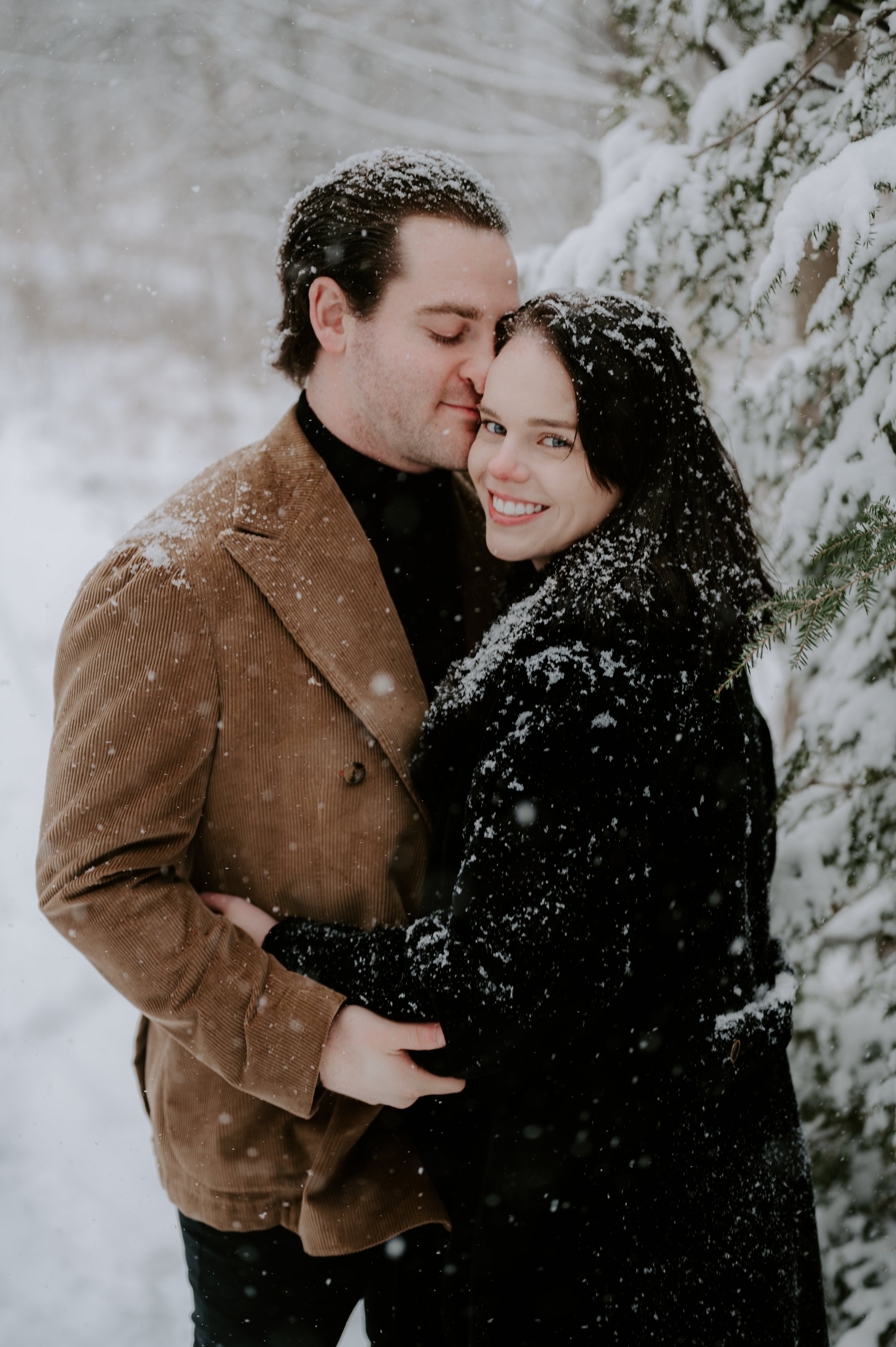 Vermont winter engagement session/ Vermont wedding photographer 
